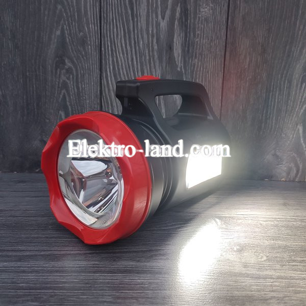 Ручной LED фонарь FA-2618  аккумуляторный (с боковой LED панелью, зарядка USB)